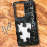 Funda Para Samsung Galaxy S21 Ultra Personalizado fotográfico de la pieza del rompecab<br><div class="desc">Mi fotografía resalta la pieza del rompecabezas que falta en un segmento de una sierra negra. Personalice el texto, elimine el texto o edite utilizando la herramienta de diseño para seleccionar el estilo de fuente, el tamaño y el color que prefiera. También puede transferir este diseño a otros fundas de...</div>