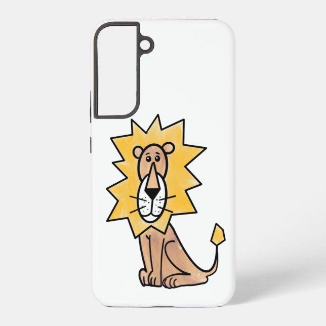 Funda Para Samsung Galaxy personalizado lindo león niños retro safari jungla (Reverso )
