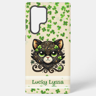Funda Para Samsung Galaxy S22 Ultra Personalizado Lucky Charm Kitty