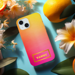 Funda Para Samsung Galaxy S22 Personalizado Ombre rosa a amarillo