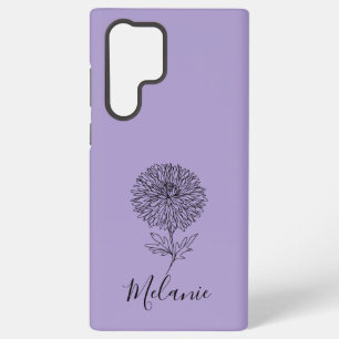 Funda Para Samsung Galaxy S22 Ultra Personalizado Setiembre Aster Nace Regalo de flore