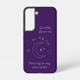 Funda Para Samsung Galaxy S22 Personalized Celestial Line Art Purple Phone Case