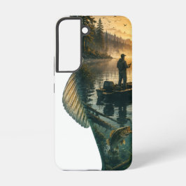 Funda Para Samsung Galaxy S22 Pesca de lubina con doble exposición