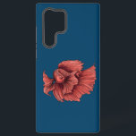 Funda Para Samsung Galaxy S22 Ultra Pescado combativo de Coral Siamese<br><div class="desc">Pescado combativo siamés dibujado en Illustrator entonces coloreado en Photoshop.</div>