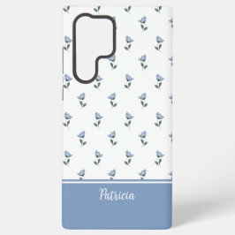 Funda Para Samsung Galaxy S22 Ultra Petite Fleur Blue Flower MagSafe Tough