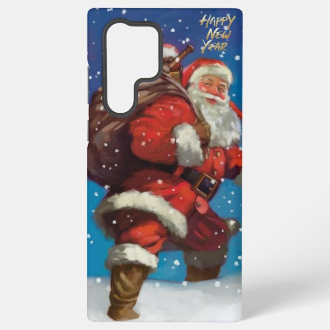 Funda Para Samsung Galaxy Phone Case Santa Clause happy new year  (Reverso )