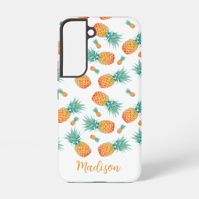 Funda Para Samsung Galaxy Piña Botánica Tropical Moderna (Reverso )