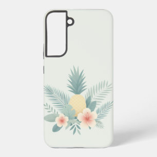Funda Para Samsung Galaxy S22+ Piña floral y Hawaiana