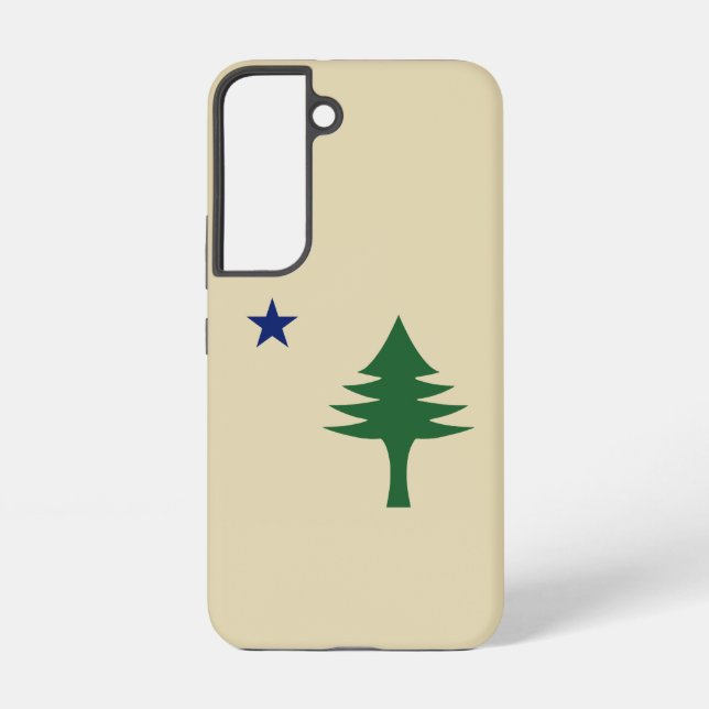 Funda Para Samsung Galaxy Pine tree and star 1901 flag of Maine State (Reverso )