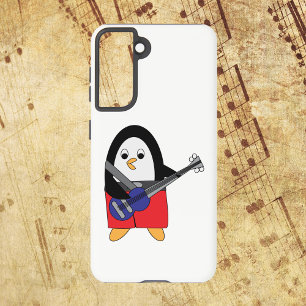Funda Para Samsung Galaxy S21 Pingüino Tocando Guitarra De Bass