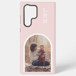 Funda Para Samsung Galaxy S22 Ultra Pink Arch Frame Photo Monogram