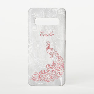 Funda Para Samsung Galaxy S10 Pink Peacock Personalizado
