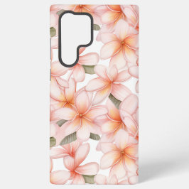 Funda Para Samsung Galaxy S22 Ultra Pink Plumeria Frangipani Floral