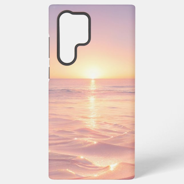 Funda Para Samsung Galaxy Pink Sunset Beach Phone Case (Reverso )