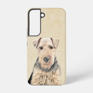 Funda Para Samsung Galaxy S22 Pintado de Welsh Terrier - Arte de Perro Original.