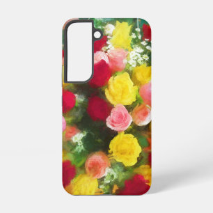 Funda Para Samsung Galaxy S22 Pintado Rose Bouquet - Arte de Flor Original.