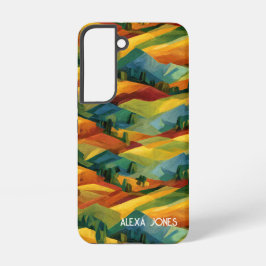 Funda Para Samsung Galaxy S22 Pintor de colinas cubistas vibrantes Otoño con nom