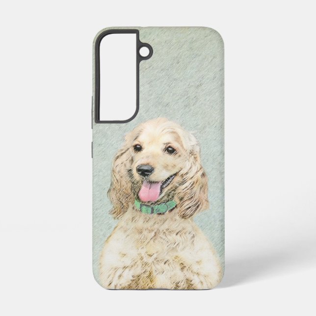 Funda Para Samsung Galaxy Pintura Buff de Cocker Spaniel - Arte Perro Origin (Reverso )