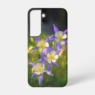 Funda Para Samsung Galaxy S22 Pintura de Aquilegia azul de Colorado - Arte origi