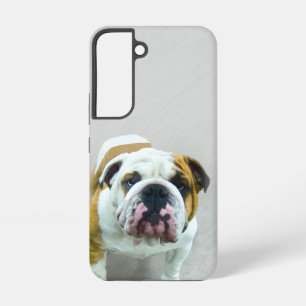 Funda Para Samsung Galaxy S22 Pintura de Bulldog - Arte Original de Perro Adorab