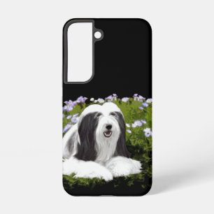 Funda Para Samsung Galaxy S22 Pintura de Collie Barbudo - Arte de Perro Original
