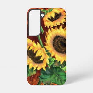 Funda Para Samsung Galaxy S22 Pintura de girasoles