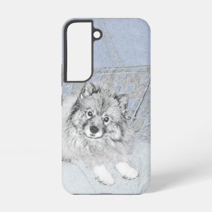 Funda Para Samsung Galaxy S22 Pintura de Keeshond Beth - Arte de Perro Original.