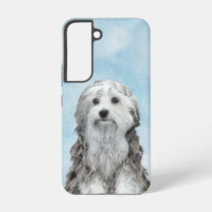 Funda Para Samsung Galaxy S22 Pintura de Lowchen - Arte de perro original lindo