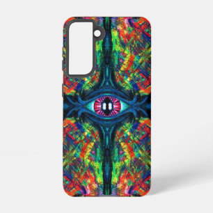 Funda Para Samsung Galaxy S21 Pintura de ojos torcidos y trippy
