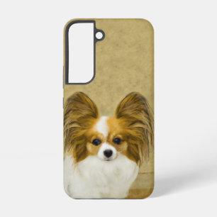 Funda Para Samsung Galaxy S22 Pintura de Papillon (Hound Tri) - Arte de Perro Or