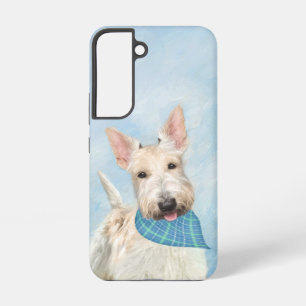 Funda Para Samsung Galaxy S22 Pintura de perro terrier escocés trigo Arte origin