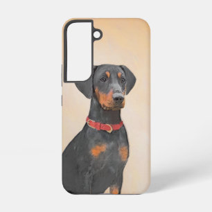 Funda Para Samsung Galaxy S22 Pintura de Pinscher Alemán Arte Animal Original