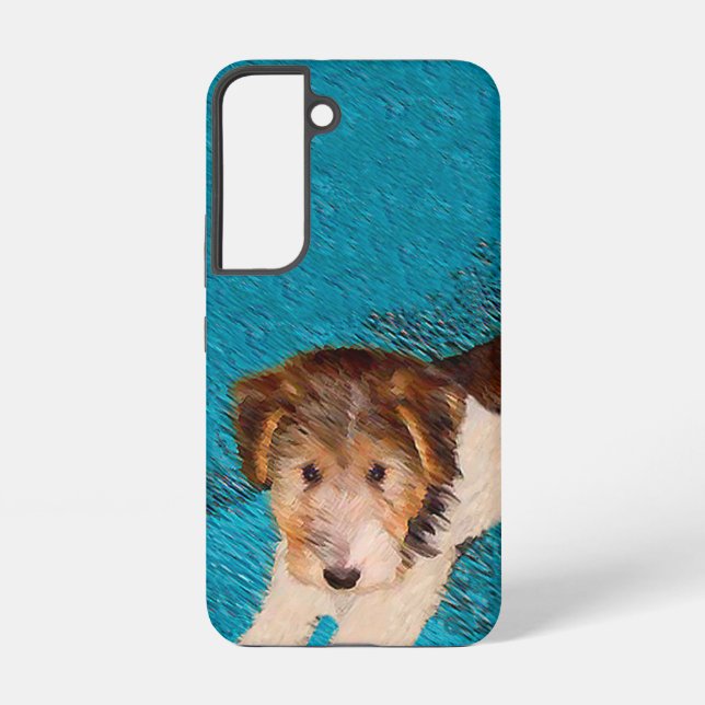 Funda Para Samsung Galaxy Pintura de pipa de Fox Terrier - Arte Perro Origin (Reverso )