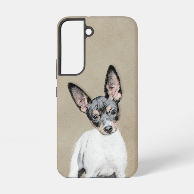 Funda Para Samsung Galaxy Pintura de Rat Terrier - Arte Perro Original. (Reverso )