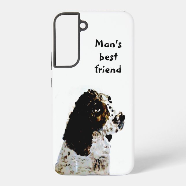 Funda Para Samsung Galaxy Pintura de retrato de Springer Spaniel Mascota (Reverso )