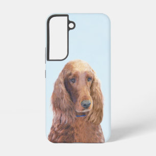 Funda Para Samsung Galaxy S22 Pintura de Setter Irlandés - Arte Original y Diver