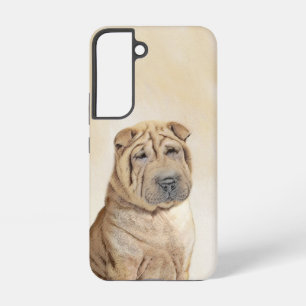 Funda Para Samsung Galaxy S22 Pintura de Shar Pei - Arte Perro Original Cuto
