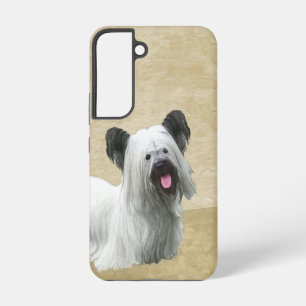 Funda Para Samsung Galaxy S22 Pintura de Skye Terrier - Arte de perro original l