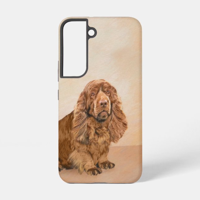 Funda Para Samsung Galaxy Pintura de Sussex Spaniel - Arte Perro Original Cu (Reverso )