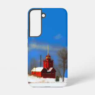 Funda Para Samsung Galaxy S22 Pintura del gran faro rojo - Arte original