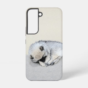 Funda Para Samsung Galaxy S22 Pintura original de cachorro Keeshond durmiendo Ar