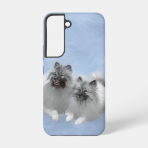 Funda Para Samsung Galaxy S22 Pintura original de pareja de Keeshond arte animal