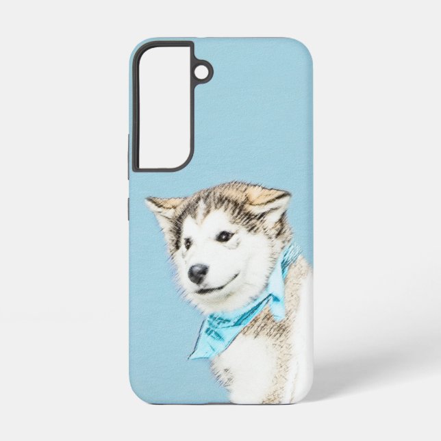 Funda Para Samsung Galaxy Pintura siberiana Husky de pipa - Arte original de (Reverso )