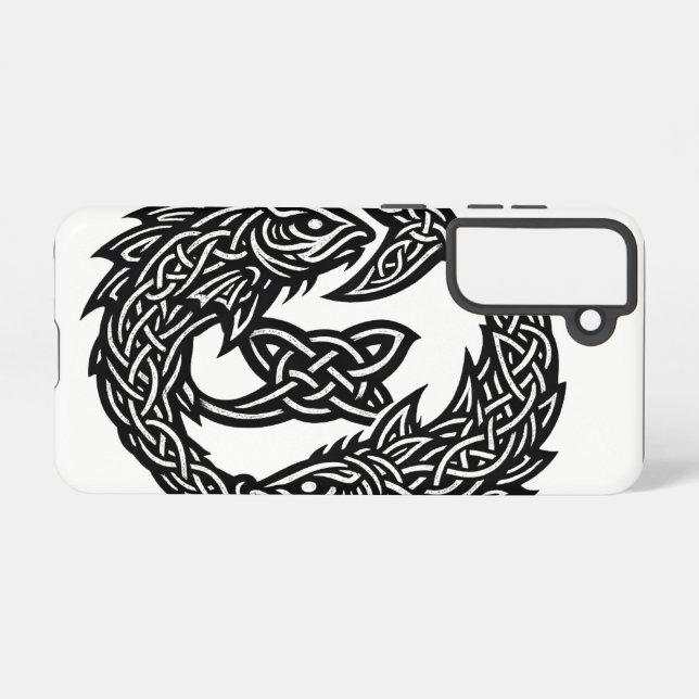 Funda Para Samsung Galaxy Piscis Sigilo Celta de Doble Corriente | BurnsInHe (Reverso Horizontal)