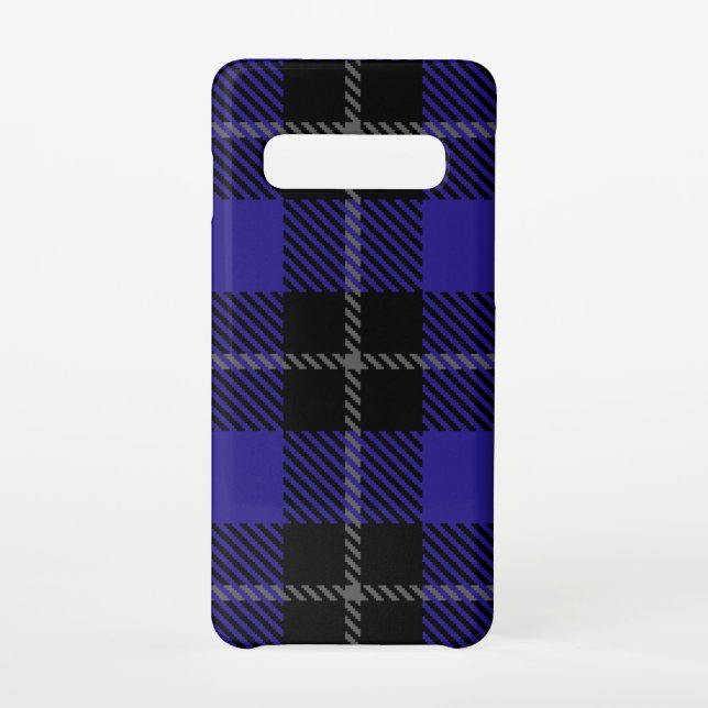 Funda Para Samsung Galaxy Placa real azul negro (Reverso)