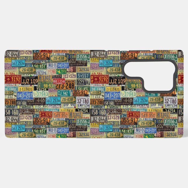 Funda Para Samsung Galaxy Placas de licencia de época (Reverso Horizontal)