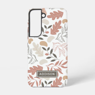 Funda Para Samsung Galaxy S22 Plantilla de nombre personalizado de hojas de oro