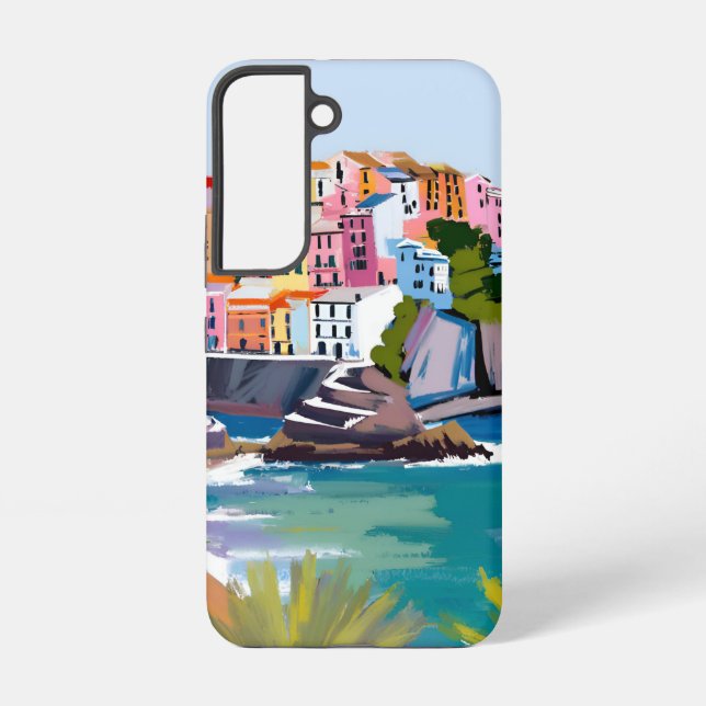 Funda Para Samsung Galaxy Playa costera Manarola Cinque Terre Italia (Reverso )