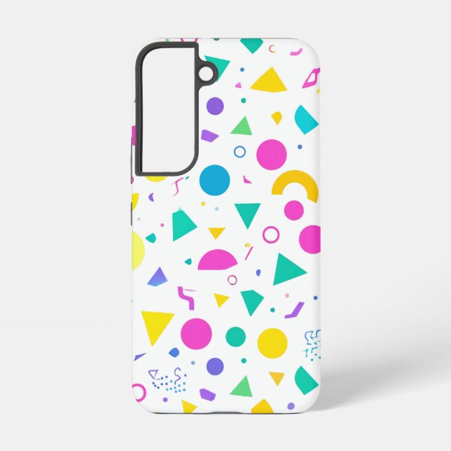 Funda Para Samsung Galaxy Playful Neon Memphis Geometric Retro Pattern (Reverso )