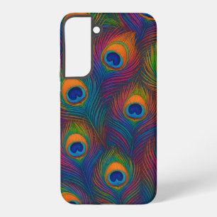 Funda Para Samsung Galaxy S22+ Plumas de pavo real coloridas